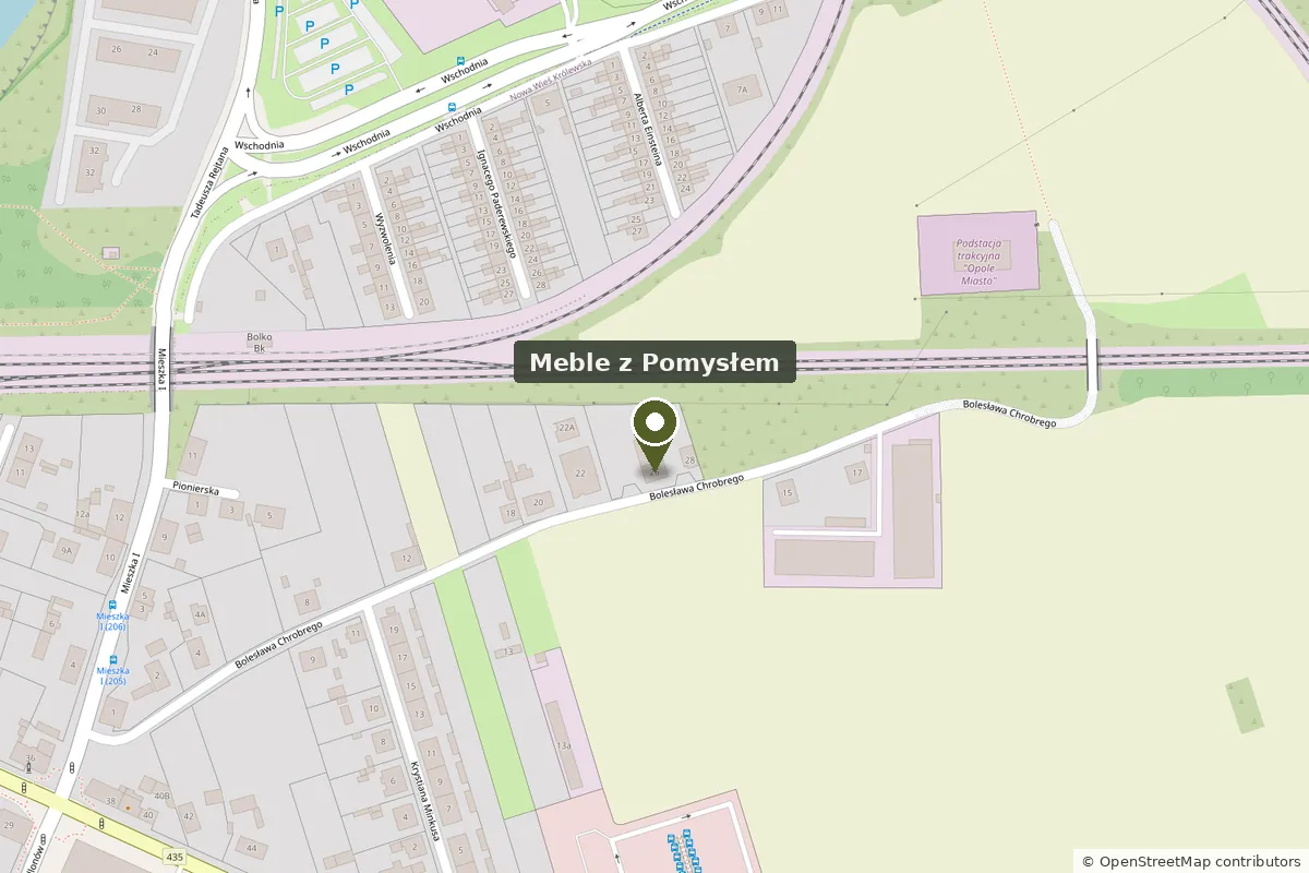 Map to the Meble z Pomysłem workshop in Opole