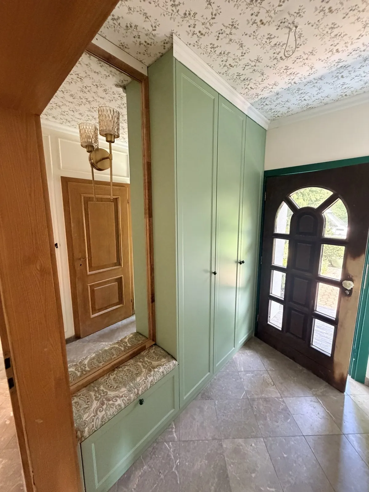 Green hallway built-in